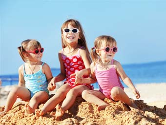 Children on the beach