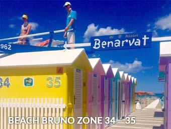 Kabinen in der Beach Bruno Badezimmer Zone 34-35