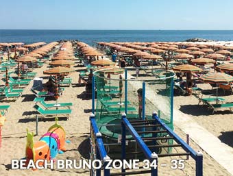 Overzicht van het strand Bruno